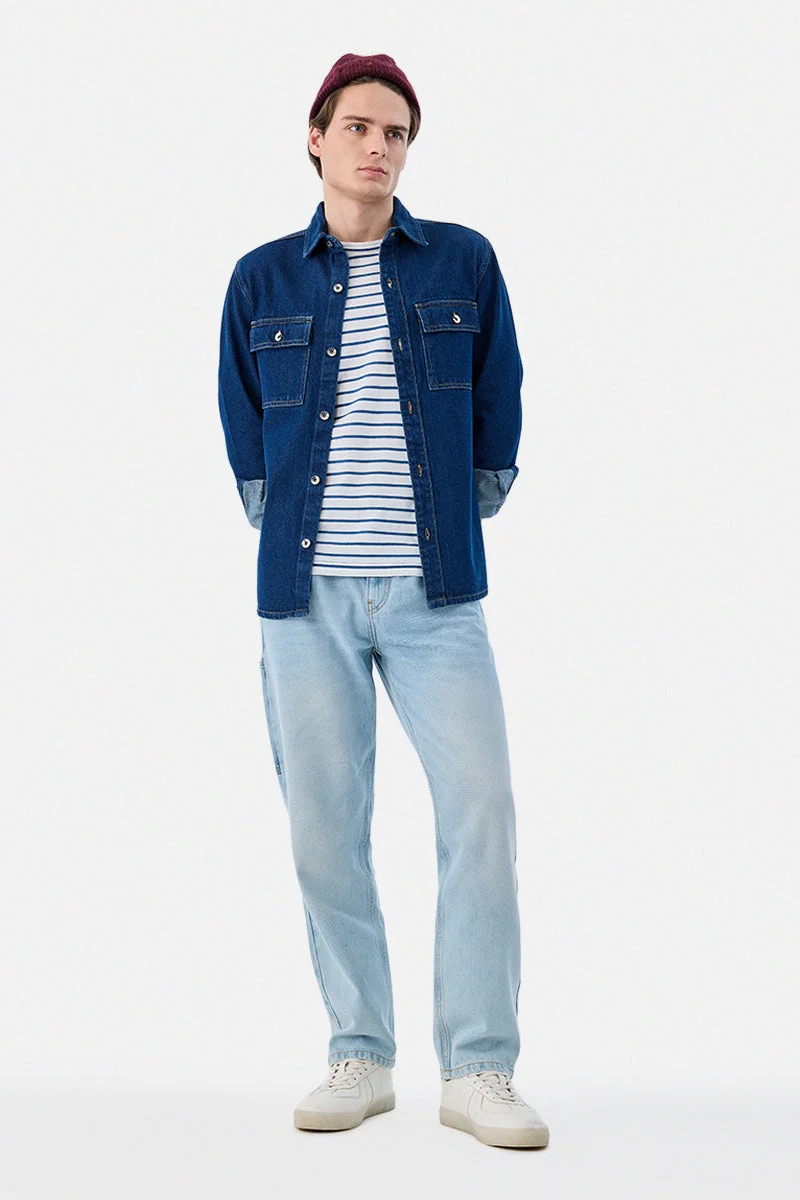 SNITCH Washed Baggy Jeans